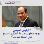 "الرئيس السيسي يوجه بتطوير صناعة الغزل والنسيج: غزل المحلة نموذجاً"