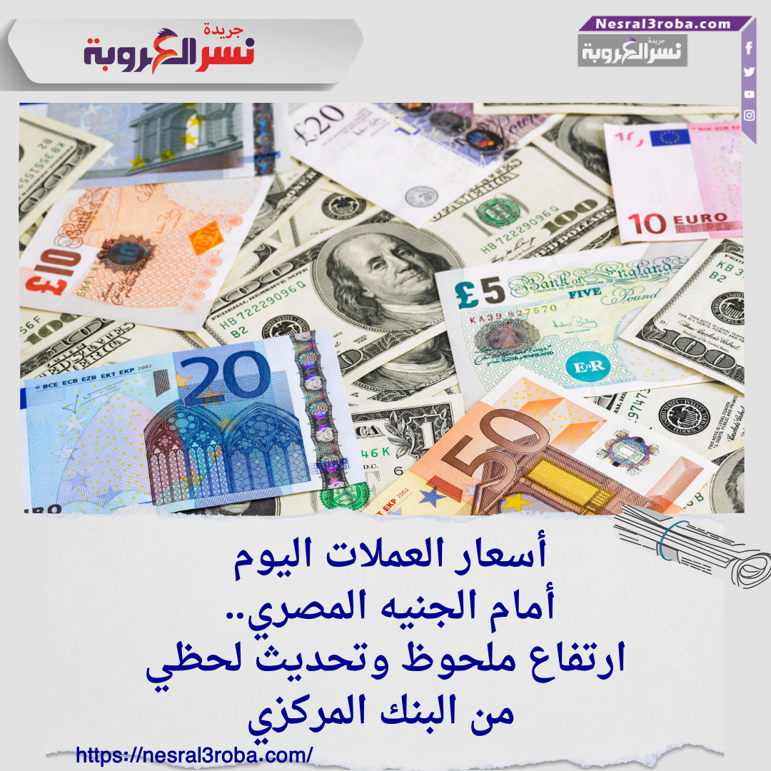 أسعار العملات اليوم أمام الجنيه المصري.. ارتفاع ملحوظ وتحديث لحظي من البنك المركزي