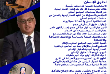 "جهود مصر في تعزيز حقوق الإنسان: تقدم مستمر وتنفيذ استراتيجي شامل"