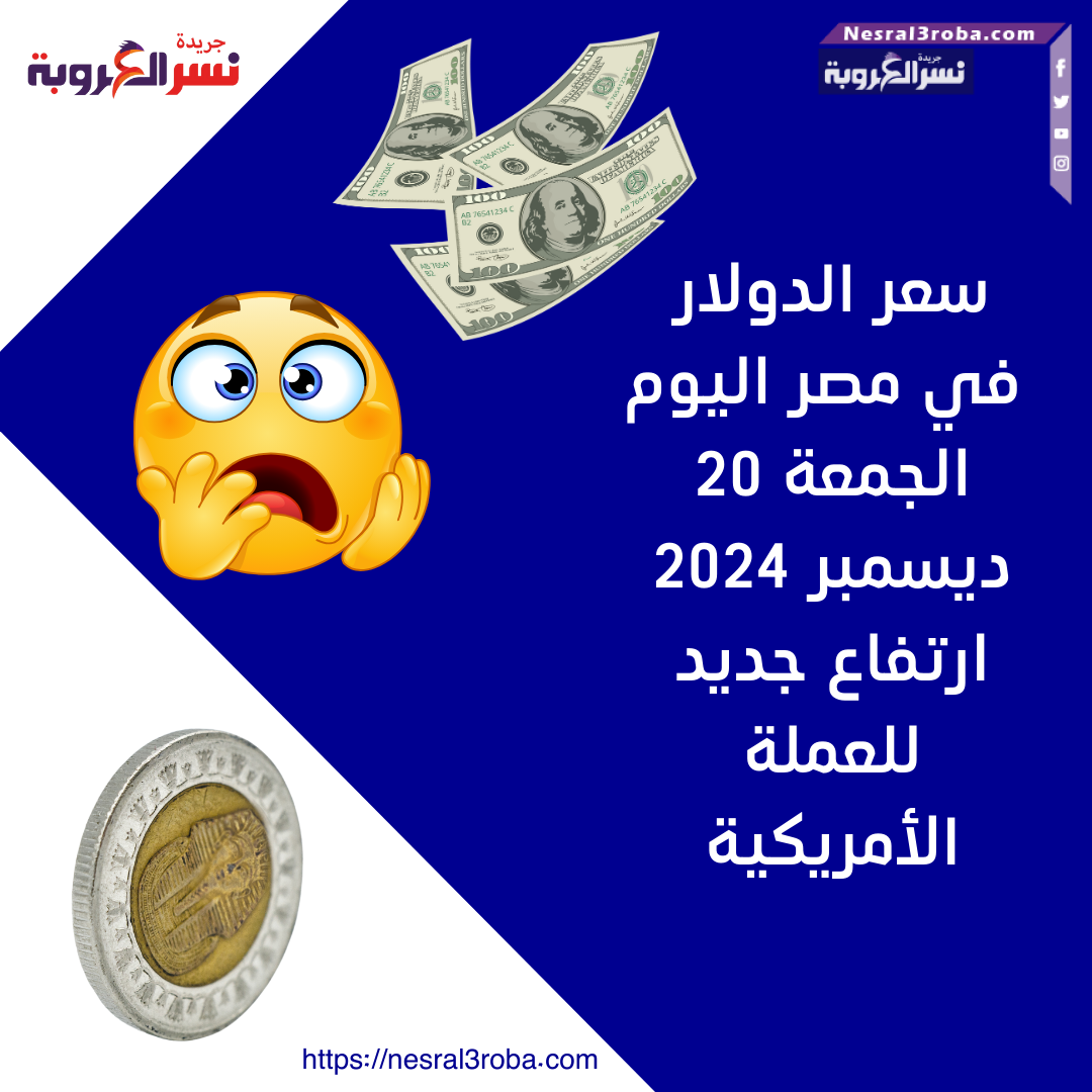 سعر الدولار في مصر اليوم الجمعة 20 ديسمبر 2024: ارتفاع جديد للعملة الأمريكية