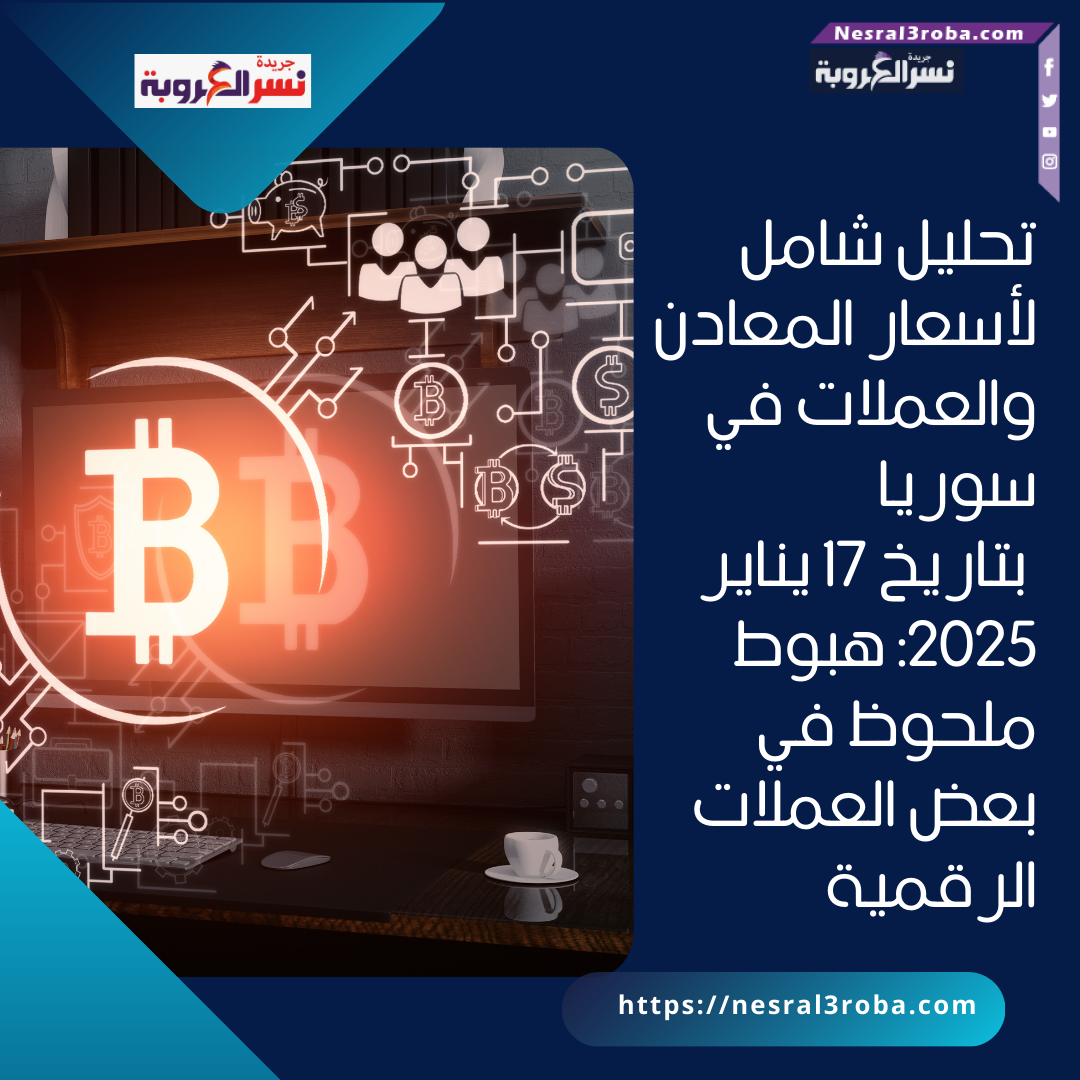 تحليل شامل لأسعار المعادن والعملات بتاريخ 17 يناير 2025: هبوط ملحوظ في بعض العملات الرقمية