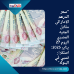 "سعر الدرهم الإماراتي مقابل الجنيه المصري اليوم 27 يناير 2025: استقرار نسبي في البنوك"
