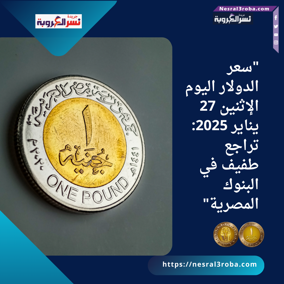 "سعر الدولار اليوم الإثنين 27 يناير 2025: تراجع طفيف في البنوك المصرية"