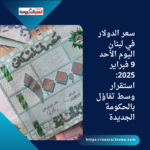 سعر الدولار في لبنان اليوم الأحد 9 فبراير 2025: استقرار وسط تفاؤل بالحكومة الجديدة