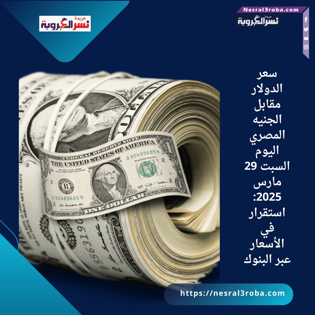 سعر الدولار مقابل الجنيه المصري اليوم السبت 29 مارس 2025: استقرار في الأسعار عبر البنوك