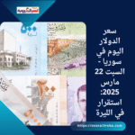 سعر الدولار اليوم في سوريا - السبت 22 مارس 2025: استقرار في الليرة