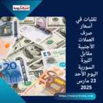 تقلبات في أسعار صرف العملات الأجنبية اليوم الأحد 23 مارس 2025