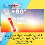 ☀️ تحذيرات الأرصاد: أجواء حارة ورياح نشطة اليوم.. تعرف على تفاصيل الطقس ودرجات الحرارة!
