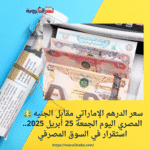 💵 سعر الدرهم الإماراتي مقابل الجنيه المصري اليوم الجمعة 25 أبريل 2025.. استقرار في السوق المصرفي