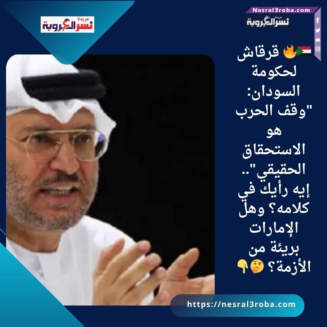 قرقاش لحكومة السودان: "وقف الحرب هو الاستحقاق الحقيقي".. إيه رأيك في كلامه؟ وهل الإمارات بريئة من الأزمة؟