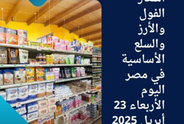 أسعار الفول والأرز والسلع الأساسية في مصر اليوم الأربعاء 23 أبريل 2025