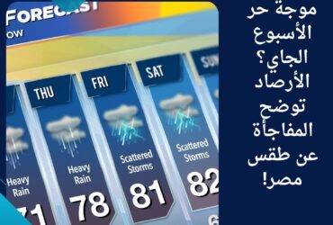 😮 هل في موجة حر الأسبوع الجاي؟ الأرصاد توضح المفاجأة عن طقس مصر!