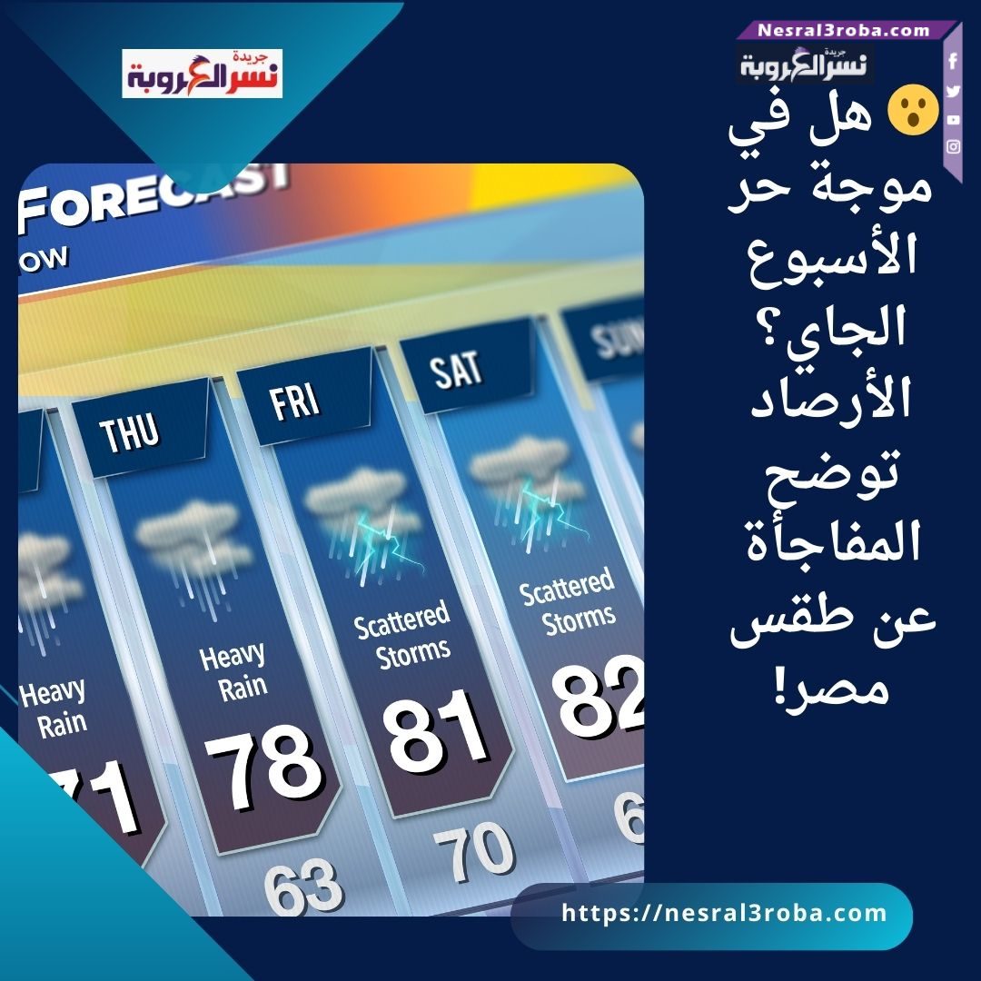 😮 هل في موجة حر الأسبوع الجاي؟ الأرصاد توضح المفاجأة عن طقس مصر!