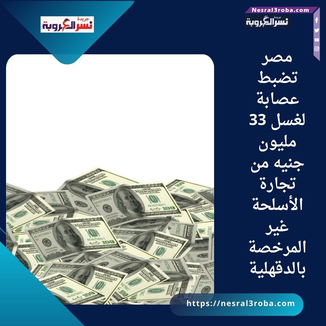 مصر تضبط عصابة لغسل 33 مليون جنيه من تجارة الأسلحة غير المرخصة بالدقهلية