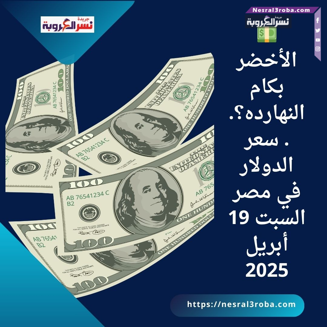 💵 الأخضر بكام النهارده؟.. سعر الدولار في مصر السبت 19 أبريل 2025