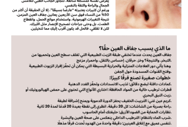 👁️✨ جفاف العين بين الطب والتجميل: راحة ونضارة تبدأ من بيتك!