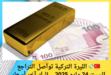 🇹🇷💸 الليرة التركية تواصل التراجع السبت 24 مايو 2025… إليك آخر أسعار الصرف والذهب اليوم في تركيا! ✨