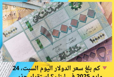 🔻 كم بلغ سعر الدولار اليوم السبت، 24 مايو 2025.في لبنان؟ استقرار حذر وأسعار ثابتة في السوق! 🇱🇧💵