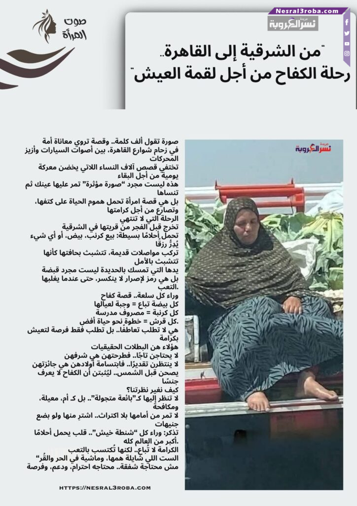 "من الشرقية إلى القاهرة.. رحلة الكفاح من أجل لقمة العيش"