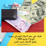 تعرف علي سعر الدولار اليوم في سوريا اليوم11 يونيو 2025 ؟ وفرق الأسعار حسب المدن