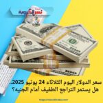 سعر الدولار اليوم الثلاثاء 24 يونيو 2025.. هل يستمر التراجع الطفيف أمام الجنيه؟