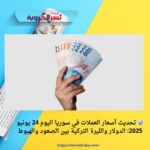 📊 تحديث أسعار العملات في سوريا اليوم 24 يونيو 2025: الدولار والليرة التركية بين الصعود والهبوط