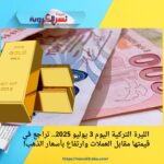 الليرة التركية اليوم 3 يوليو 2025.. تراجع في قيمتها مقابل العملات وارتفاع بأسعار الذهب!