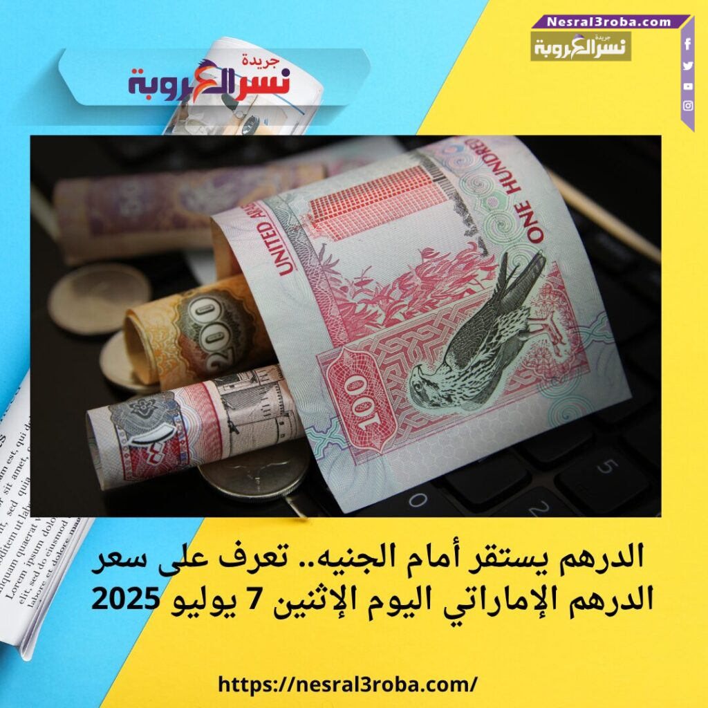 الدرهم يستقر أمام الجنيه.. تعرف على سعر الدرهم الإماراتي اليوم الإثنين 7 يوليو 2025