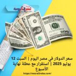 سعر الدولار في مصر اليوم | السبت 12 يوليو 2025 | استقرار مع عطلة نهاية الأسبوع