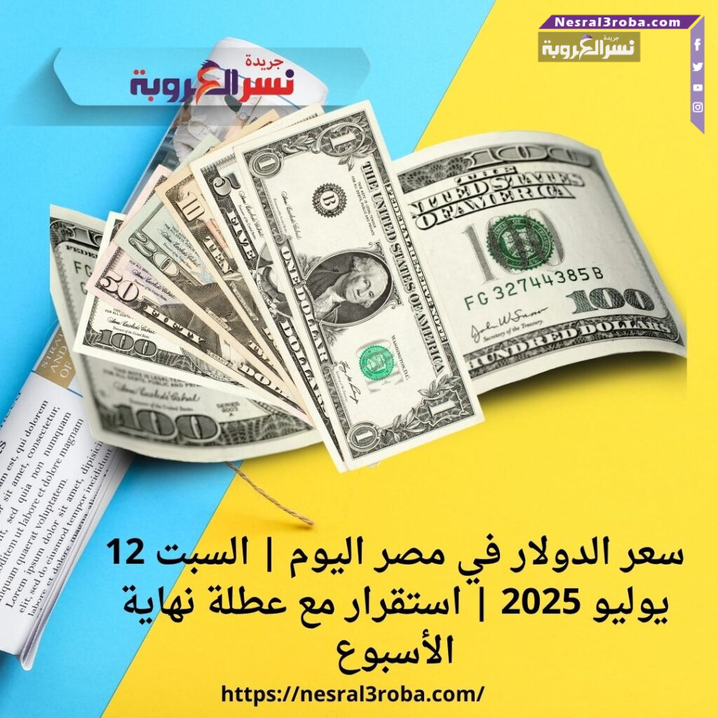 سعر الدولار في مصر اليوم | السبت 12 يوليو 2025 | استقرار مع عطلة نهاية الأسبوع