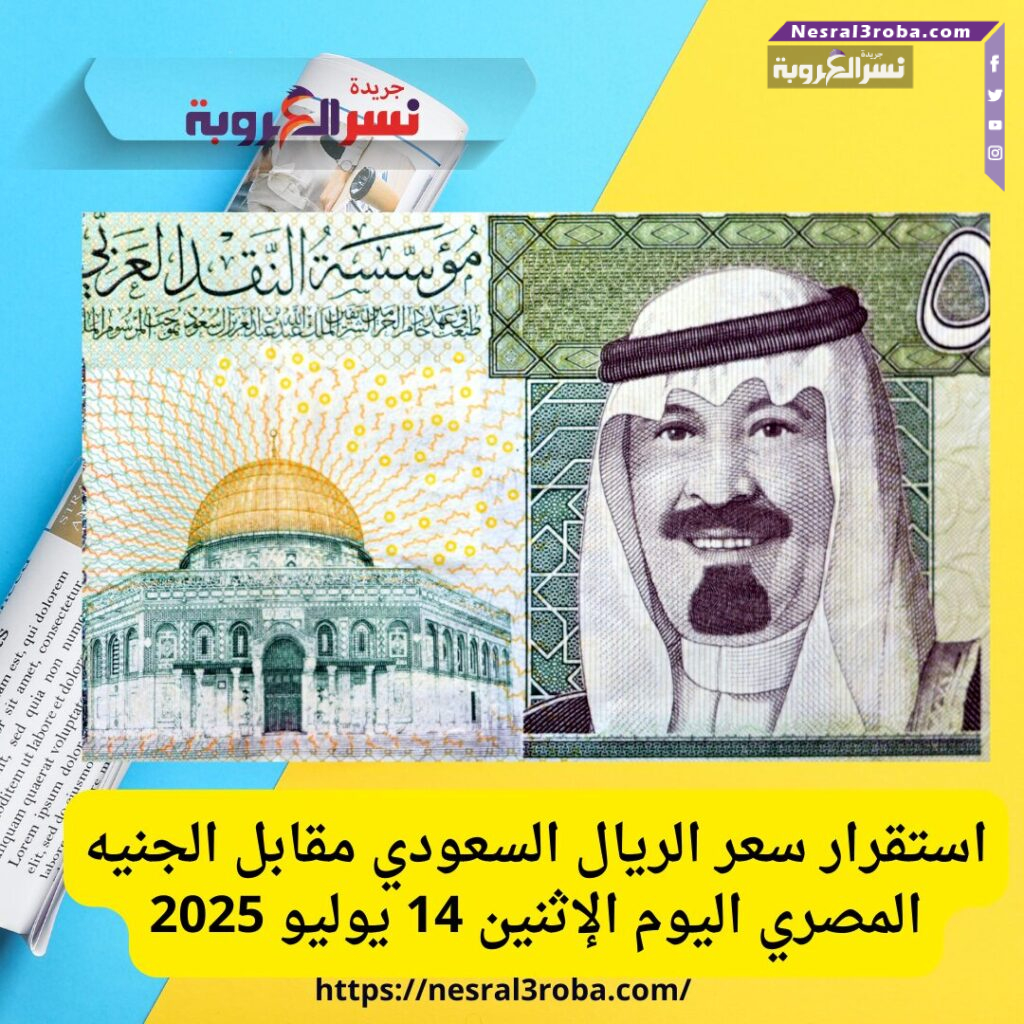 استقرار سعر الريال السعودي مقابل الجنيه المصري اليوم الإثنين 14 يوليو 2025