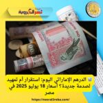📊 الدرهم الإماراتي اليوم: استقرار أم تمهيد لصدمة جديدة؟ أسعار 18 يوليو 2025 في مصر