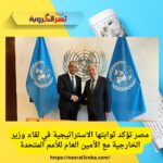 مصر تؤكد ثوابتها الاستراتيجية في لقاء وزير الخارجية مع الأمين العام للأمم المتحدة