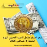 سعر الدولار مقابل الجنيه المصري اليوم الجمعة 8 أغسطس 2025