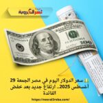 💵 سعر الدولار اليوم في مصر الجمعة 29 أغسطس 2025.. ارتفاع جديد بعد خفض الفائدة