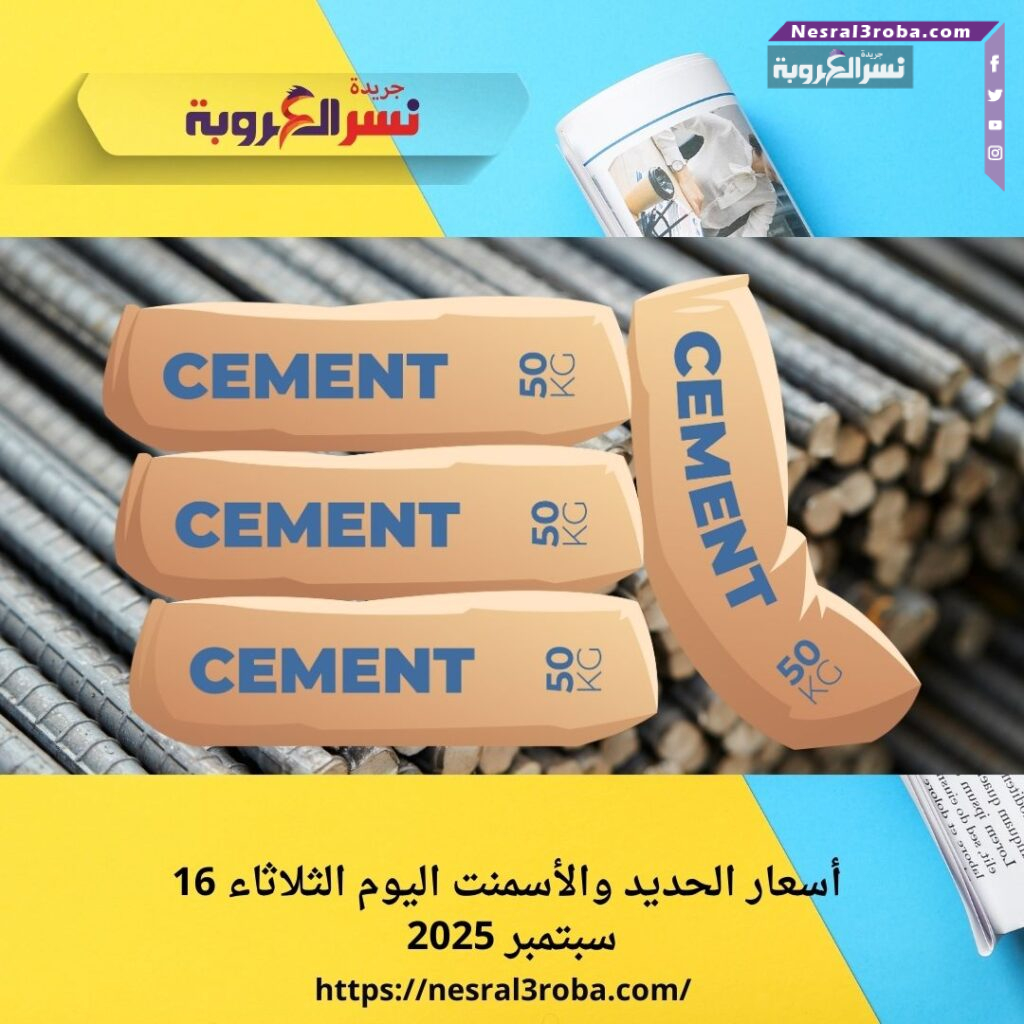 حديد عز بـ 39,577 جنيها.. أسعار الحديد والأسمنت اليوم الثلاثاء 16 سبتمبر 2025