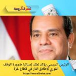 الرئيس السيسي يؤكد لملك إسبانيا ضرورة الوقف الفوري لإطلاق النار في قطاع غزة