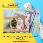 أسعار الريال السعودي في مصر اليوم الأربعاء 24 سبتمبر 2025