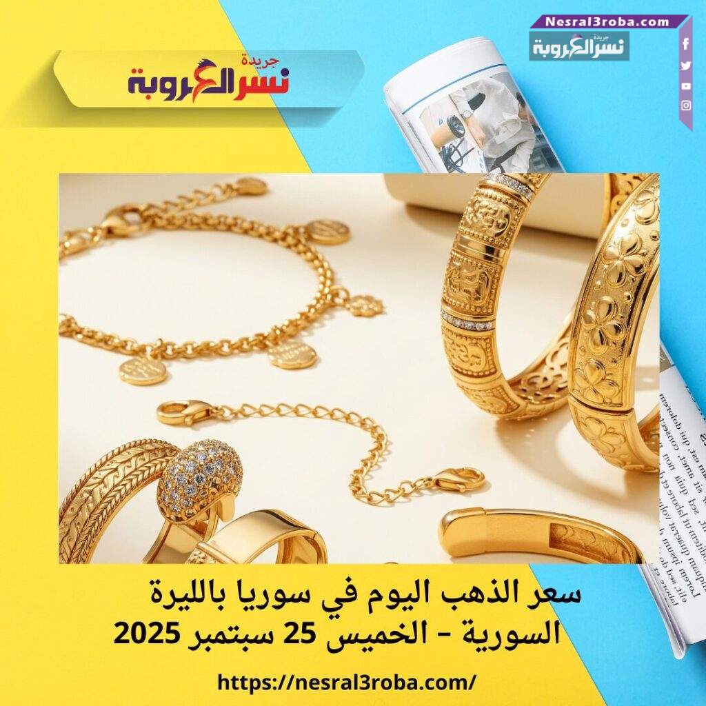 سعر الذهب اليوم في سوريا بالليرة السورية – الخميس 25 سبتمبر 2025