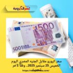 سعر اليورو مقابل الجنيه المصري اليوم الخميس 25 سبتمبر 2025.. استقرار نسبي في البنوك