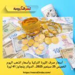 ✨ أسعار صرف الليرة التركية وأسعار الذهب اليوم الخميس 25 سبتمبر 2025.. الدولار يتجاوز 41 ليرة