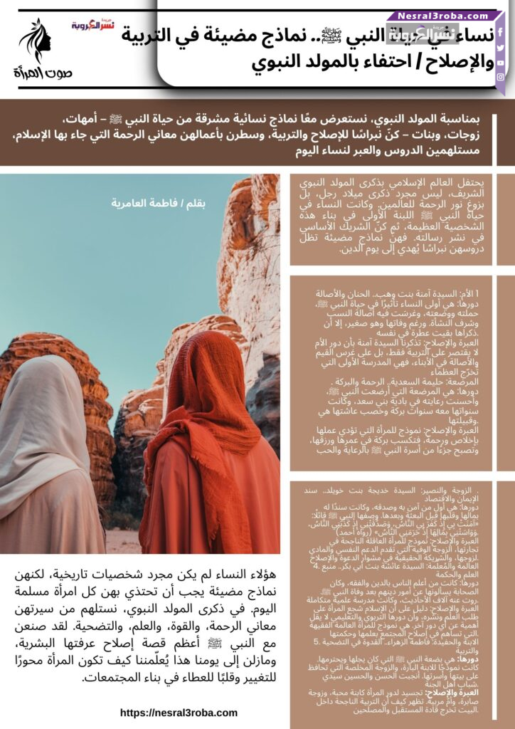 نساء في حياة النبي ﷺ.. نماذج مضيئة في التربية والإصلاح | احتفاء بالمولد النبوي