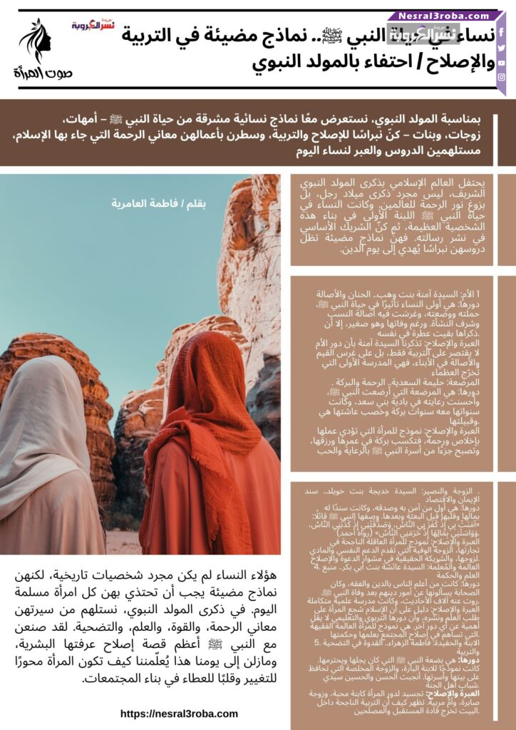 نساء في حياة النبي ﷺ.. نماذج مضيئة في التربية والإصلاح | احتفاء بالمولد النبوي