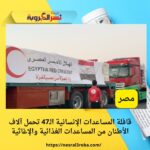 🚚 قافلة المساعدات الإنسانية الـ47 تحمل آلاف الأطنان من المواد الغذائية والإغاثية إلى غزة