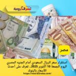 استقرار سعر الريال السعودي أمام الجنيه المصري اليوم الجمعة 10 أكتوبر 2025.. تعرف على أحدث الأسعار بالبنوك