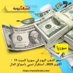 💵 سعر الدولار اليوم في سوريا السبت 11 أكتوبر 2025.. استقرار الليرة أمام العملات الأجنبية