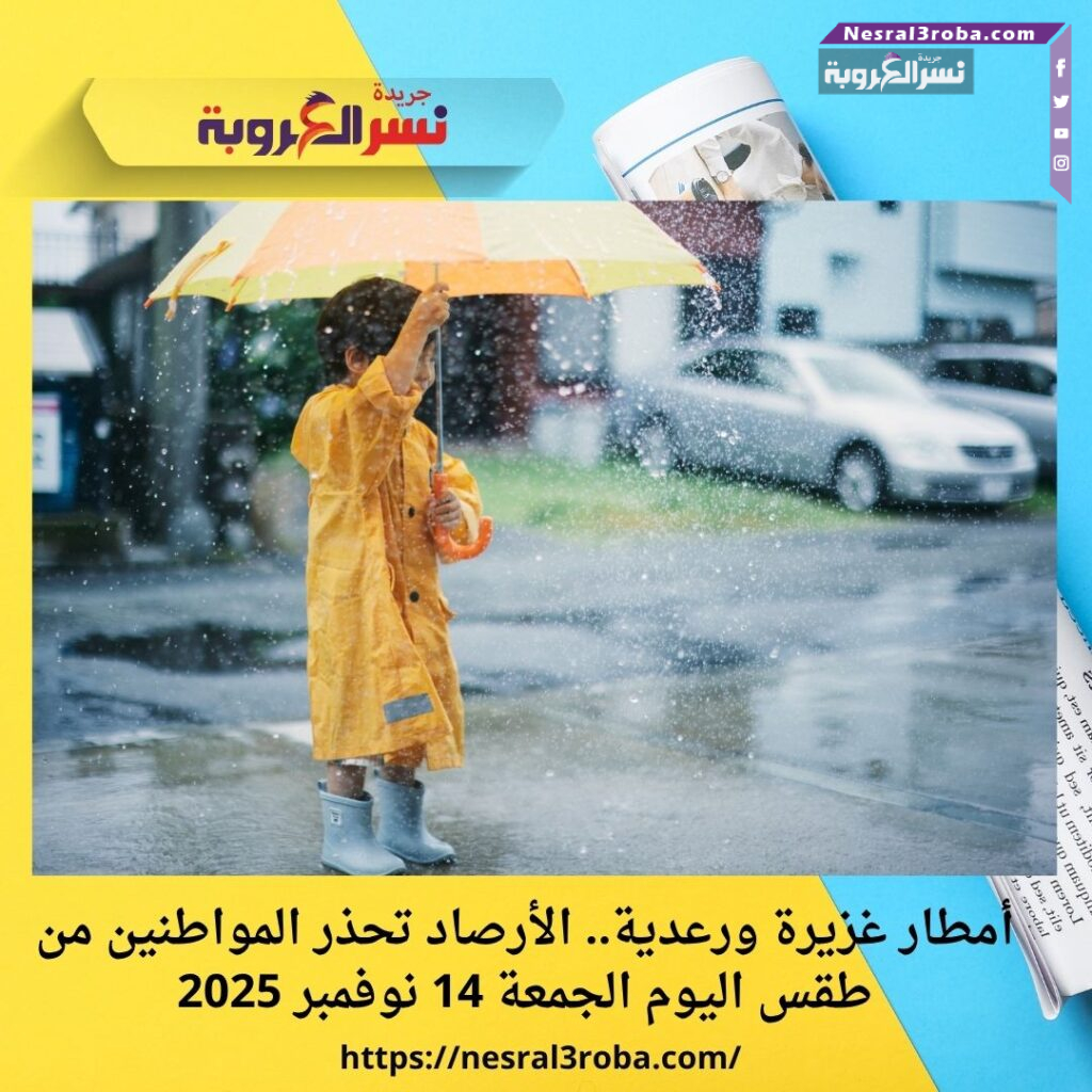 أمطار غزيرة ورعدية.. الأرصاد تحذر المواطنين من طقس اليوم الجمعة 14 نوفمبر 2025