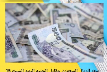 سعر الريال السعودي مقابل الجنيه اليوم السبت 15 نوفمبر 2025 بيعًا وشراءً.. تحديث فوري الآن