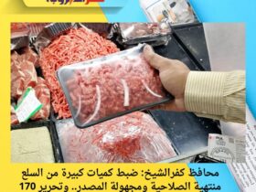 محافظ كفرالشيخ: ضبط كميات كبيرة من السلع منتهية الصلاحية ومجهولة المصدر.. وتحرير 170 محضراً تموينياً في حملات موسّعة 30 محافظ كفرالشيخ: ضبط كميات كبيرة من السلع منتهية الصلاحية ومجهولة المصدر.. وتحرير 170 محضراً تموينياً في حملات موسّعة