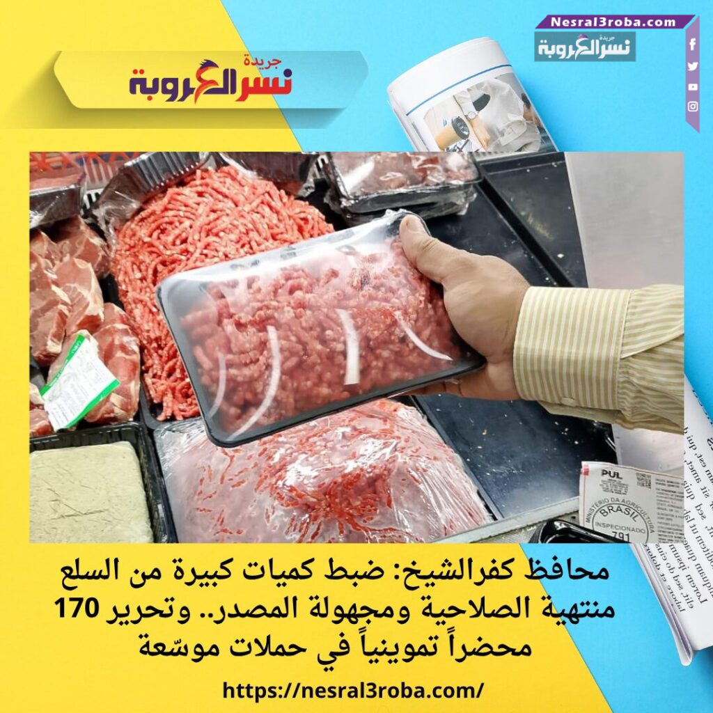 محافظ كفرالشيخ: ضبط كميات كبيرة من السلع منتهية الصلاحية ومجهولة المصدر.. وتحرير 170 محضراً تموينياً في حملات موسّعة